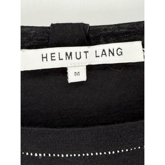 HELMUT LANG Black LSV Knit Fitted Top STYLE:SW-CS2228 M - Picture 8 of 10